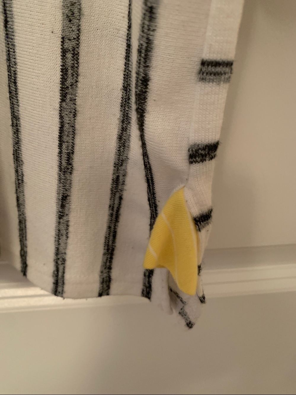 Coral Bay White Top with Black Stripes and Yellow Accents - Picture 4 of 7